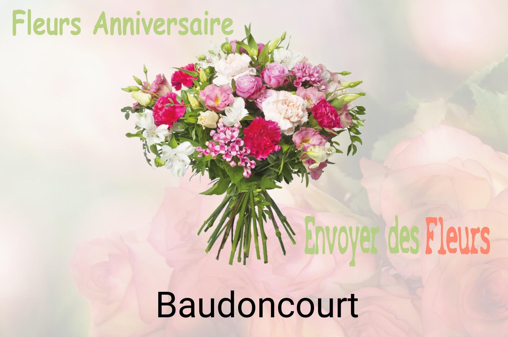 Bouquet de fleurs d’anniversaire livré à Baudoncourt