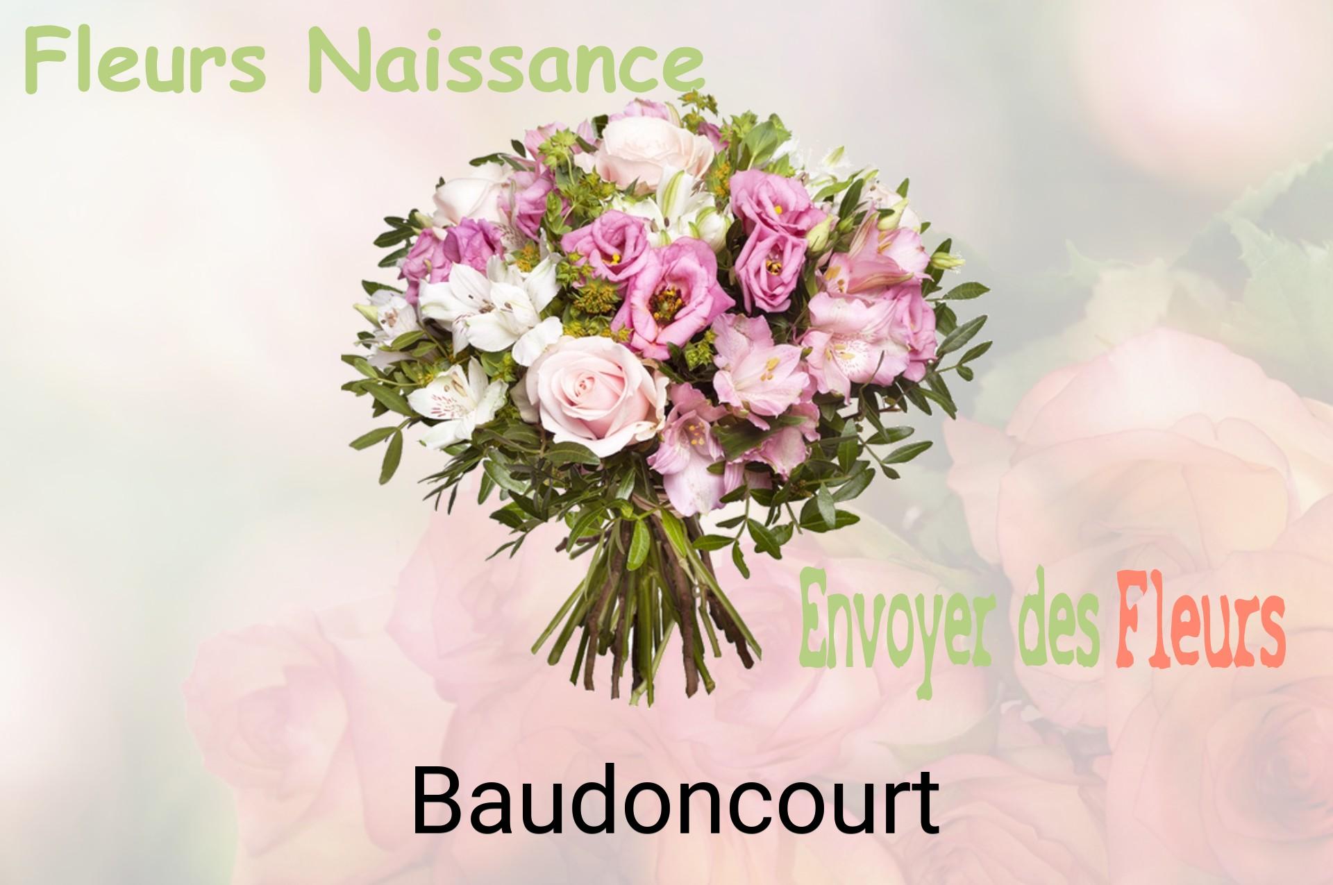 Bouquet de fleurs de naissance livré à Baudoncourt